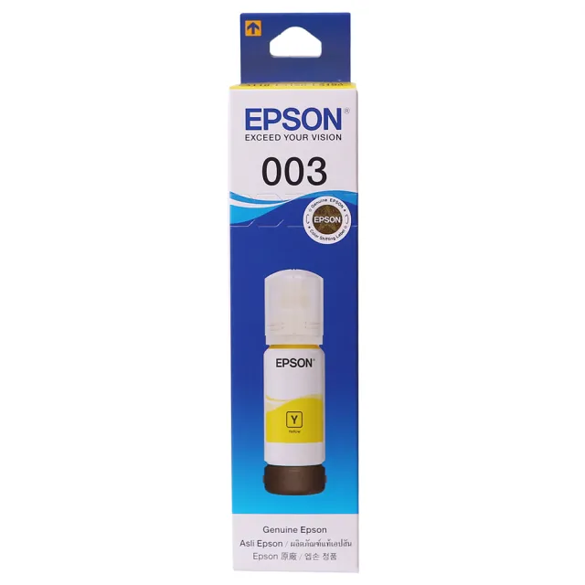 【EPSON】官方直營 003 黃色墨水瓶 65ml(T00V400)(L1210/L3210/L3216/L3550/L3556/L3560/L5290/L5296/L5590