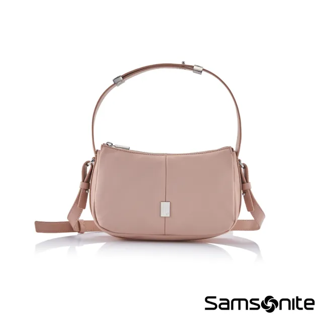 【Samsonite 新秀麗】UP-LINE 時尚優雅輕量尼龍背提兩用新月包/斜肩包/女包/側背包/手提包(多色可選)