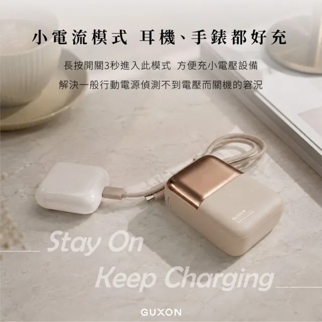 【GUXON】極方塊 SSB半固態雙線行動電源 10000mAh_具Wh標示 (GFC930)