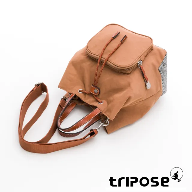 【tripose】漫遊系列岩紋手提斜背水桶包 (游牧駝)