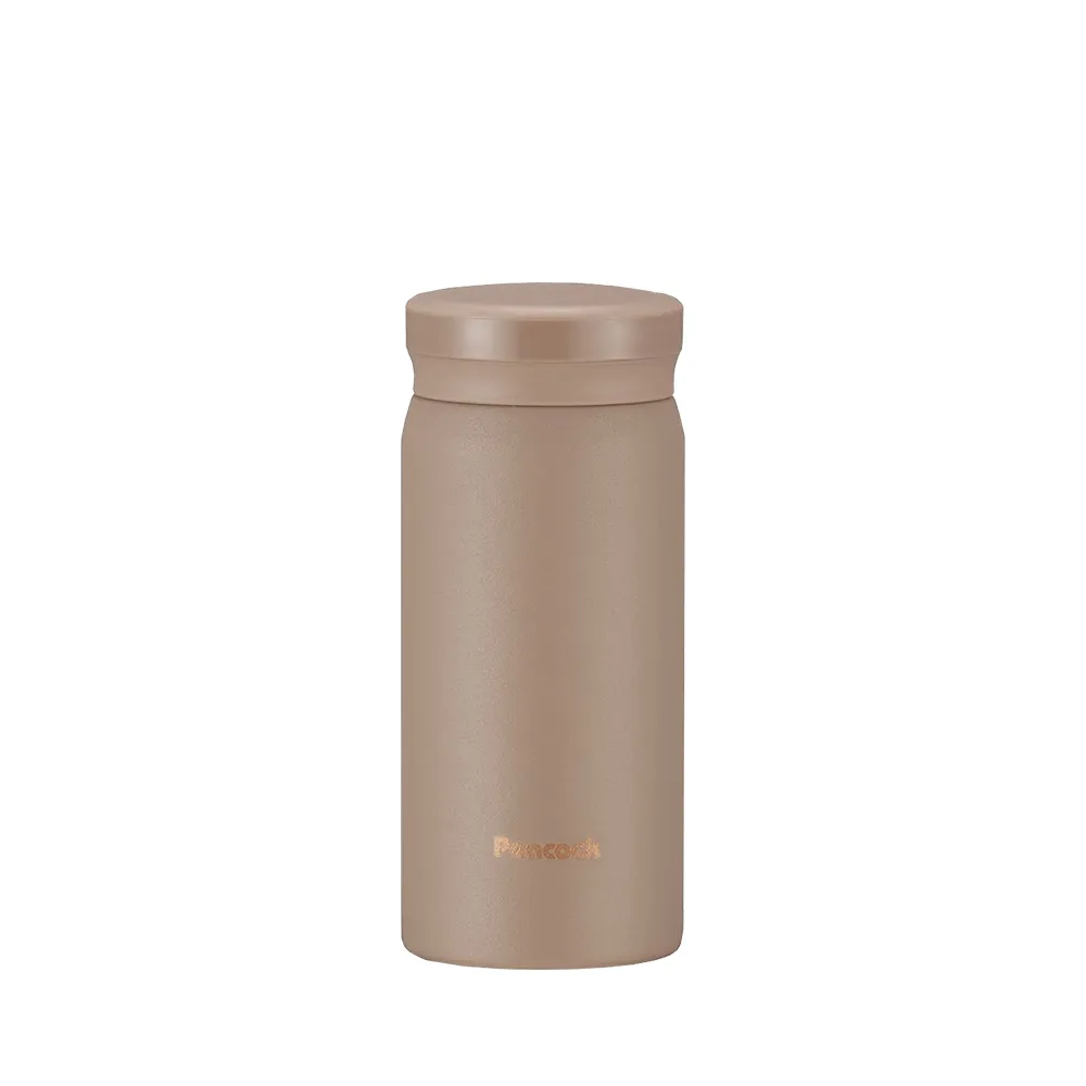 【Peacock 日本孔雀】小資族 超輕量隨身不鏽鋼 保冷保溫杯200ML-摩卡棕(迷你杯)