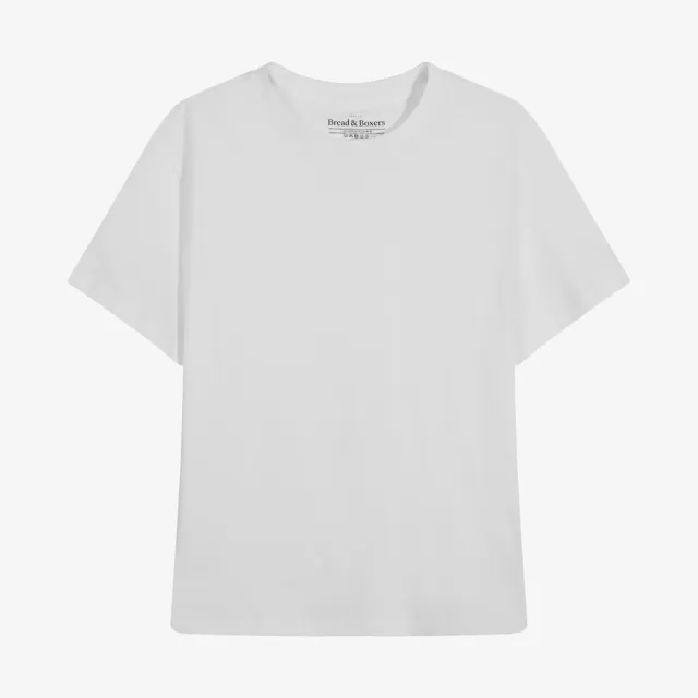 【Bread & Boxers】Crew-Neck Cotton 純有機棉女用圓領Ｔ- 白
