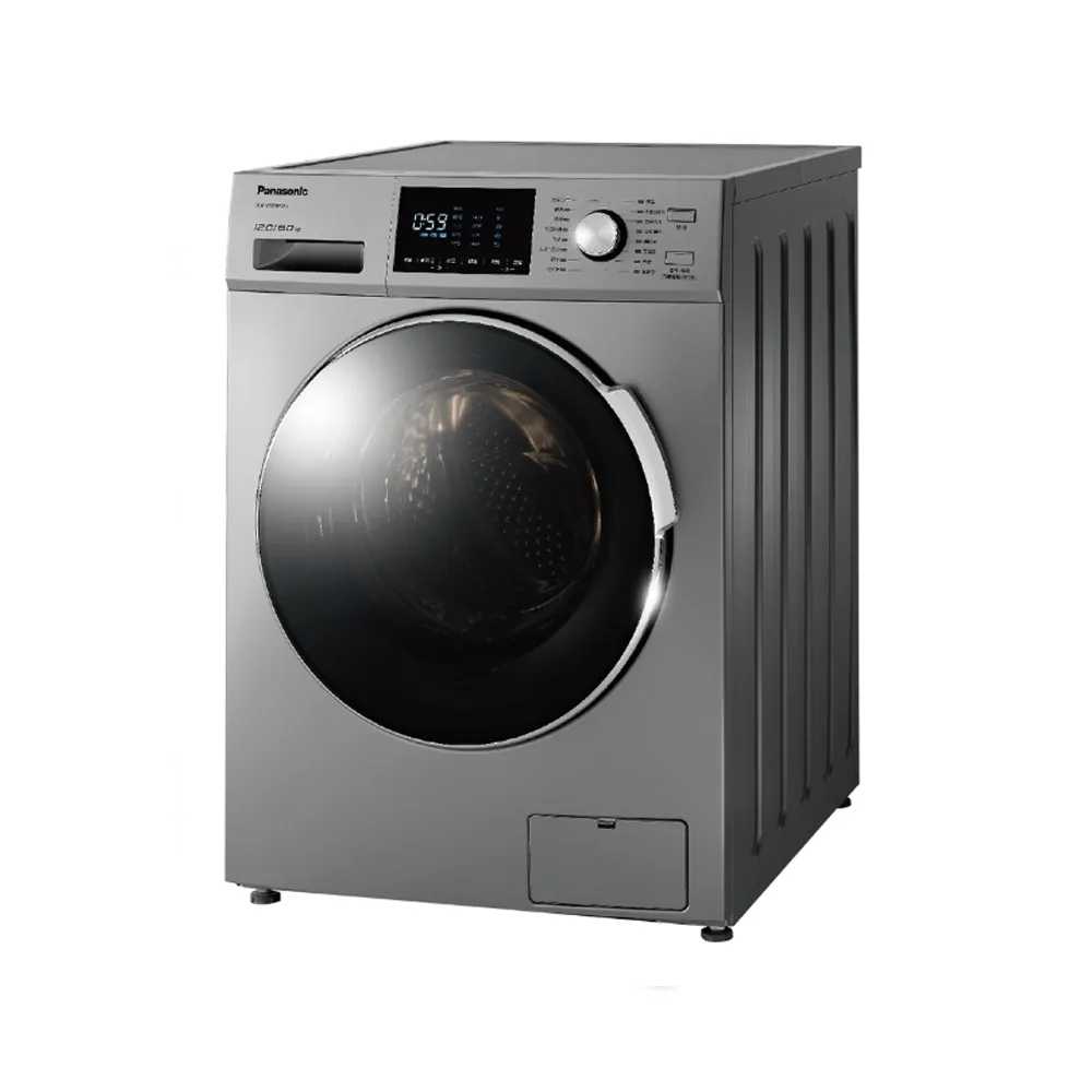 【Panasonic 國際牌】家電快配★12公斤溫水洗脫烘滾筒洗衣機-晶漾銀(NA-V120HDH-G)