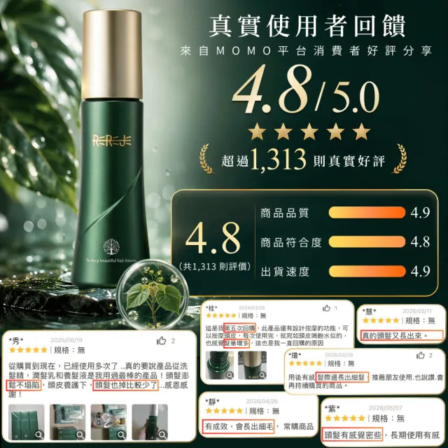 【REREJE 日麗生】RRJ養髮液75mlx3入組(頭皮水/頭皮護理/頭皮精華/頭皮噴霧)