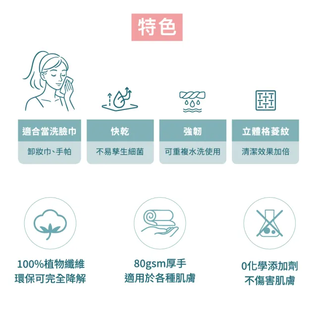 【不織布爵】厚款潔膚巾50片/盒(3盒組)