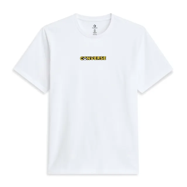 【CONVERSE】Minions Tee 女款 白色 小小兵 聯名 文字 印花 T恤 短袖 CVM6T225-WHT