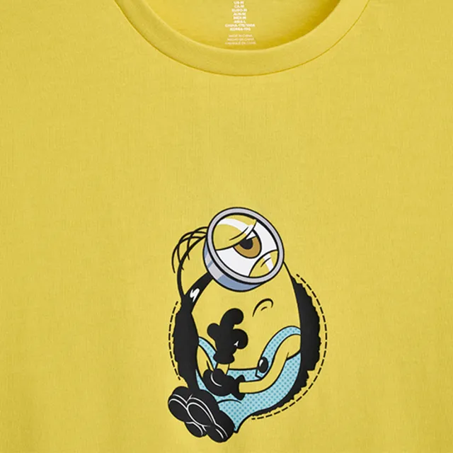 【CONVERSE】Minions Tee 女款 黃色 小小兵 聯名 印花 T恤 短袖 CVM6T226-YEL
