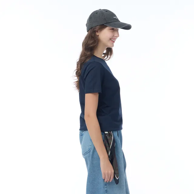 【NAUTICA】官方旗艦 女裝 西瓜圖騰刺繡涼感短袖T恤-深藍色