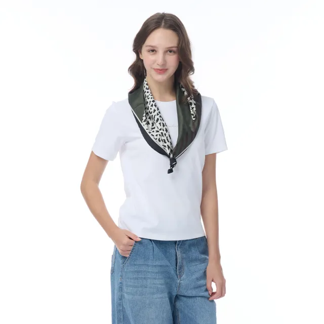 【NAUTICA】官方旗艦 女裝  抗UV機能刺繡短袖T恤-白色