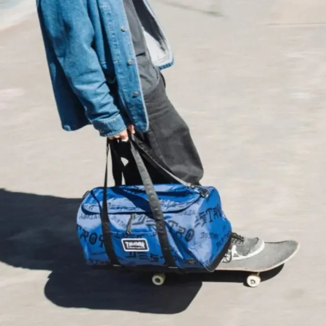 【Herschel】雙11 官方直營 Thrasher 聯名 Heritage Skate 40L 尼龍旅行袋 黑色/藍色/紅色