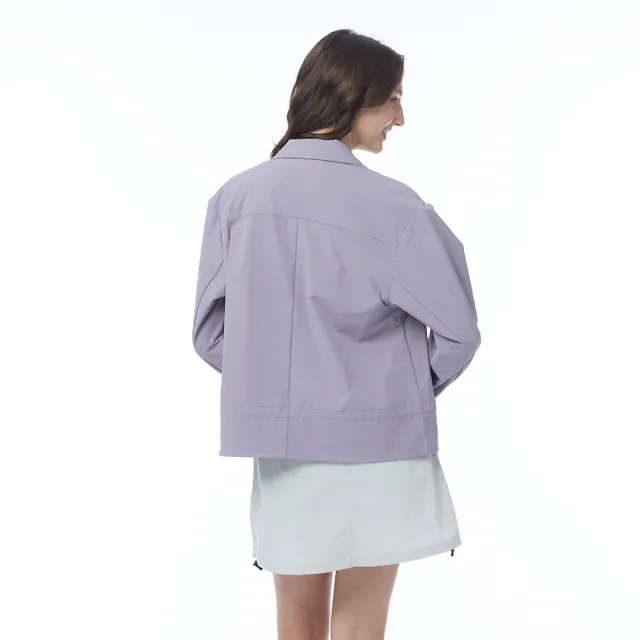 【NAUTICA】官方旗艦 女裝 機能防潑水拉鍊外套-紫羅蘭色
