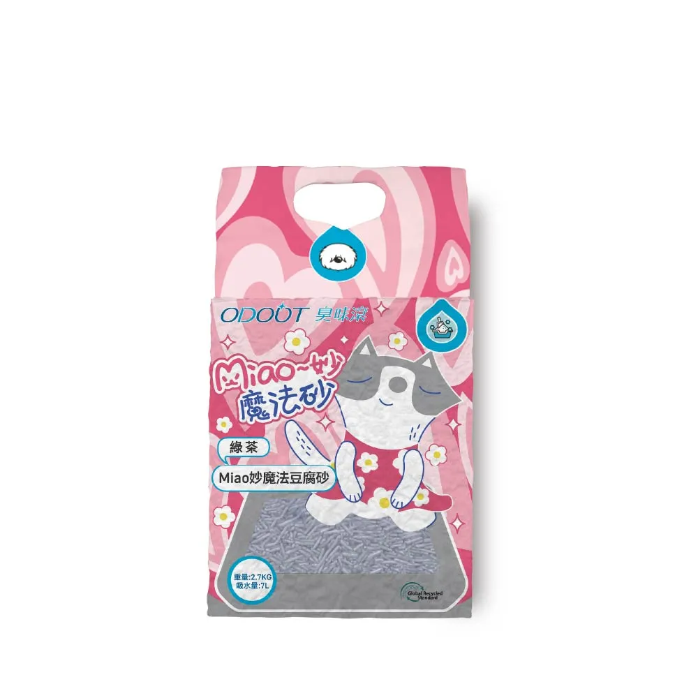 moPro會員限定★【ODOUT 臭味滾】mo獨家 miao妙魔法 2.0mm 豆腐貓砂 7L/2.7kg-6入組