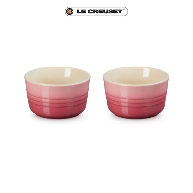 【Le Creuset】瓷器小烤皿2入(薔薇粉)