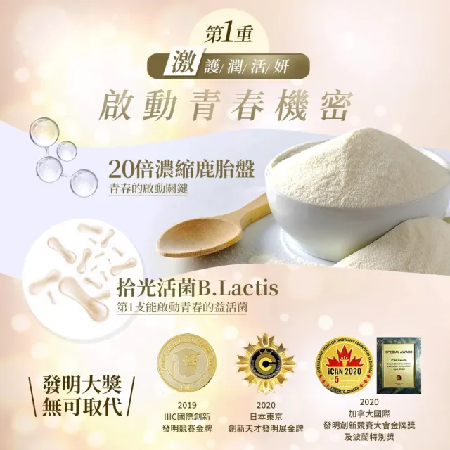 【葡萄王】超越奇蹟鹿胎盤馥活膠囊x4盒 共120粒(維他命C 穀胱甘GSH 膠原蛋白 益生菌 賽洛美 MOMO獨家)