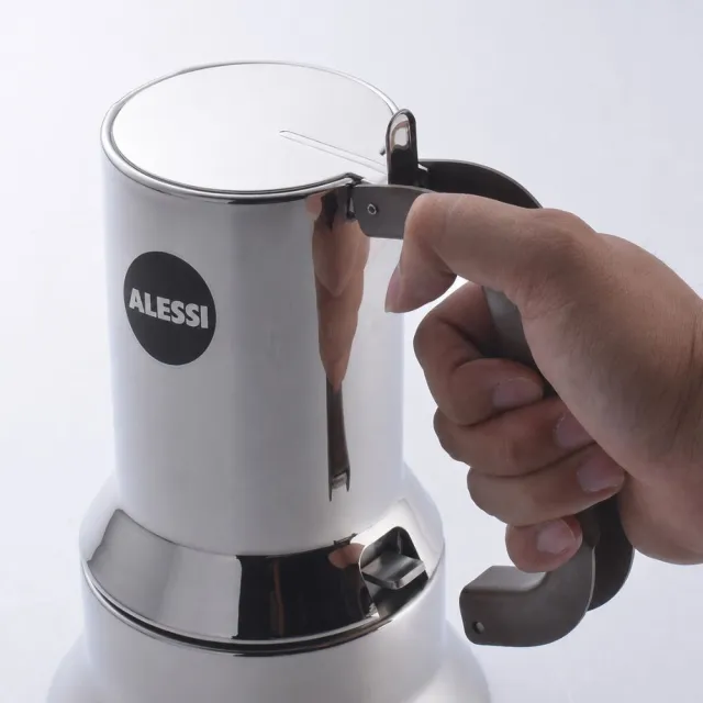 【ALESSI】9090 新版 不鏽鋼摩卡壺 咖啡壺 6人份 義大利製(平輸品)