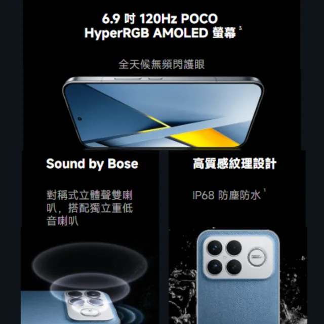 【POCO】官方旗艦館 POCO F8 Ultra 6.9吋 5G(16G/512G/ Snapdragon 8 Elite Gen 5/5000萬畫素三鏡頭相機)