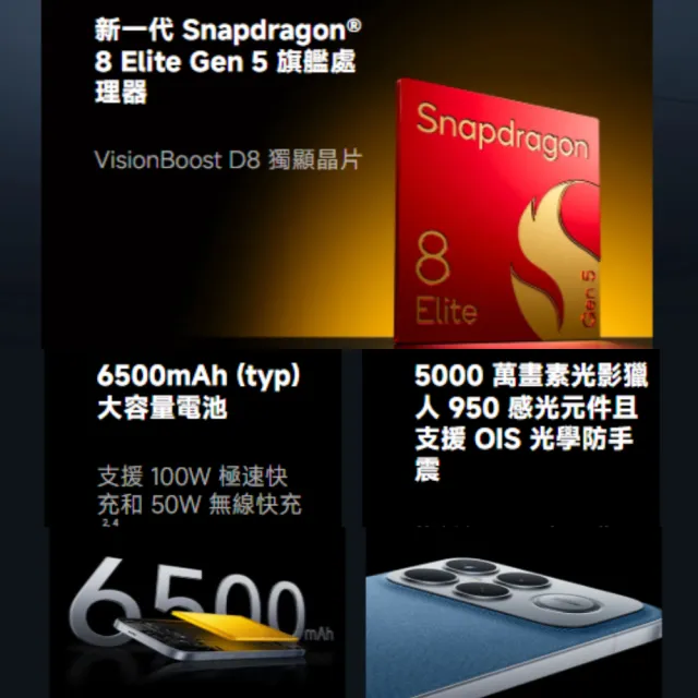 【POCO】官方旗艦館 POCO F8 Ultra 6.9吋 5G(12G/256G/ Snapdragon 8 Elite Gen 5/5000萬畫三鏡頭相機)