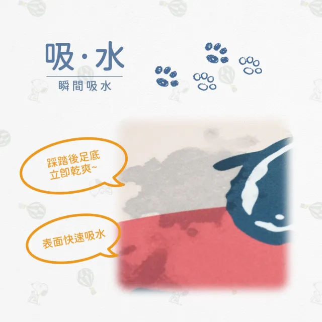 【SNOOPY 史努比】買一送一 史努比可愛吸水速乾地墊(地墊/踏墊/吸水/多款/)