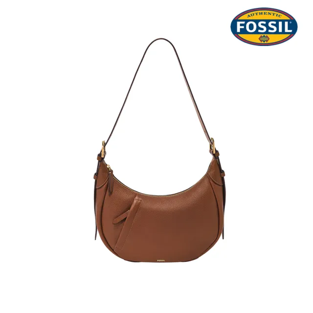 【FOSSIL】Sutton 真皮半月斜背包 (多色可選)