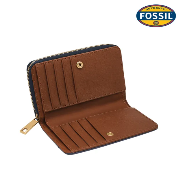 【FOSSIL】Jori 多功能真皮拉鍊中長夾 (多色可選)