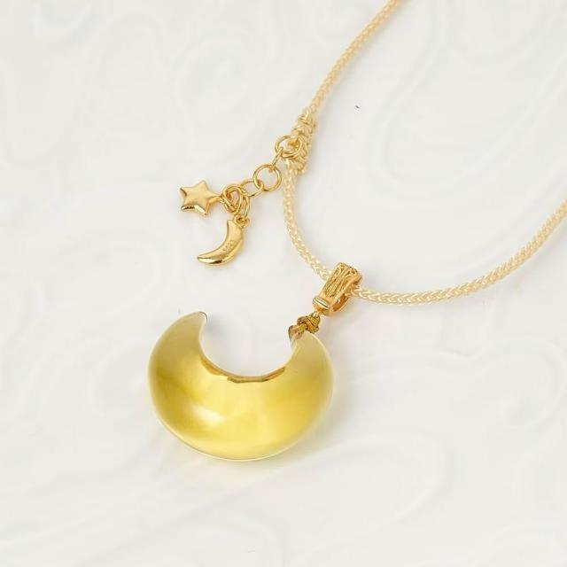 【勝弘珠寶】多明尼加藍珀婉月項鍊(26*10mm)