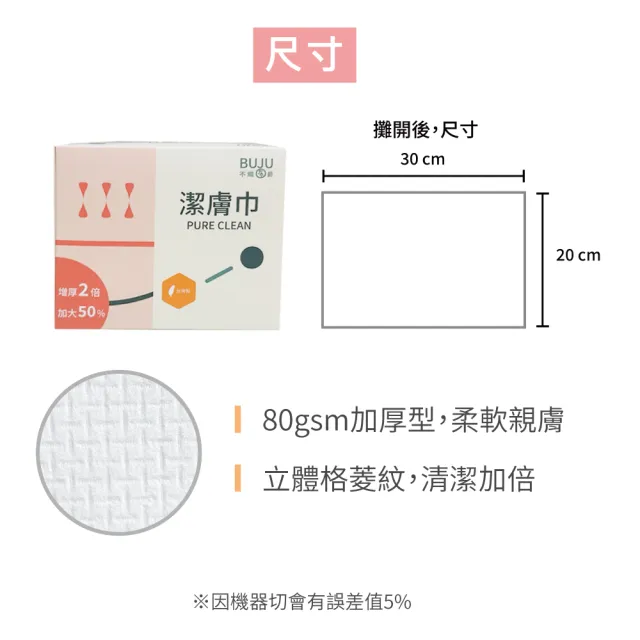 【不織布爵】厚款潔膚巾50片/盒(5盒組)