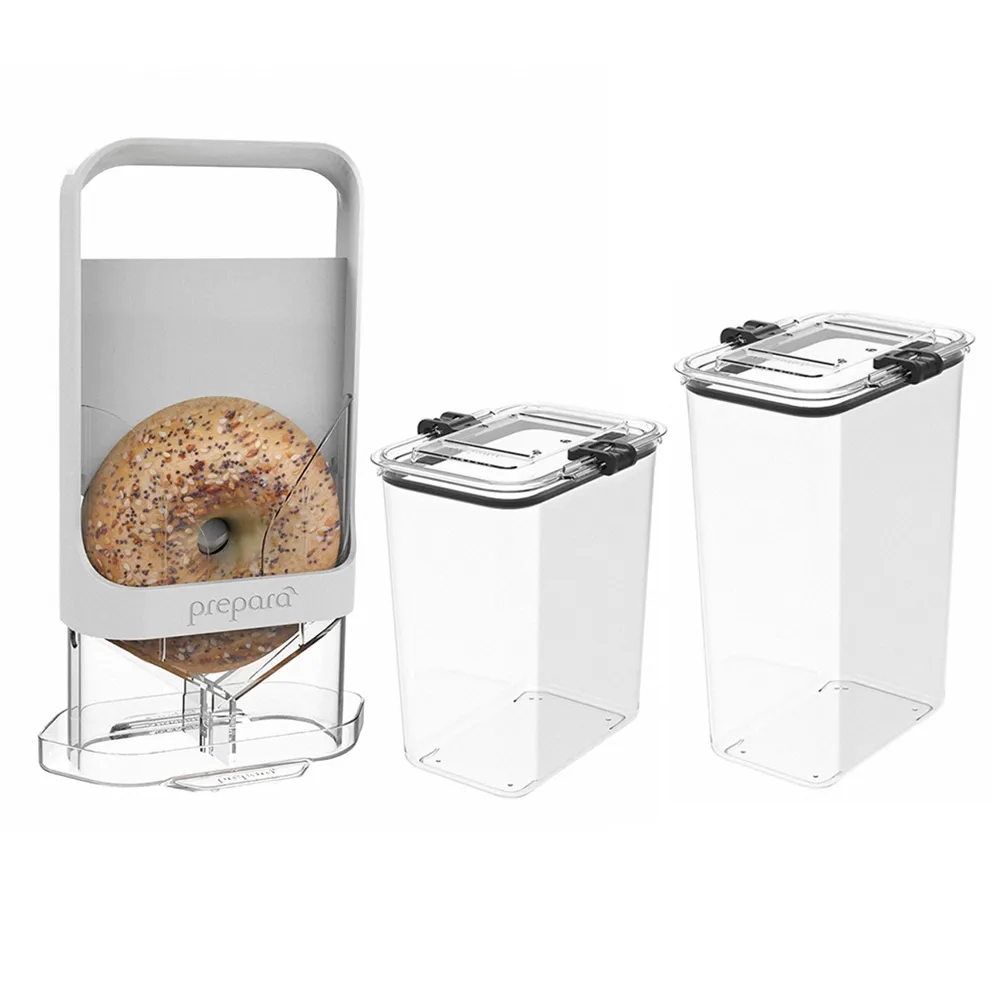 【Prepara】Latchlok Pantry 系列 TRITAN 保鮮儲物罐 2件組(4000ml+5300ml 贈 貝果切片器)