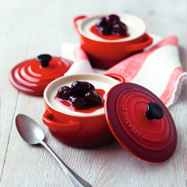 【Le Creuset】瓷器迷你圓烤盅(海洋之花)