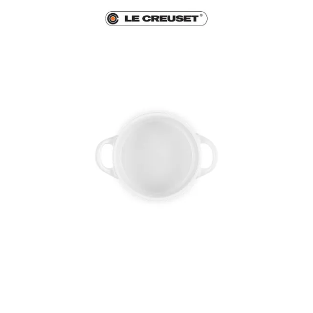 【Le Creuset】瓷器迷你圓烤盅(典雅石紋/雪花白)