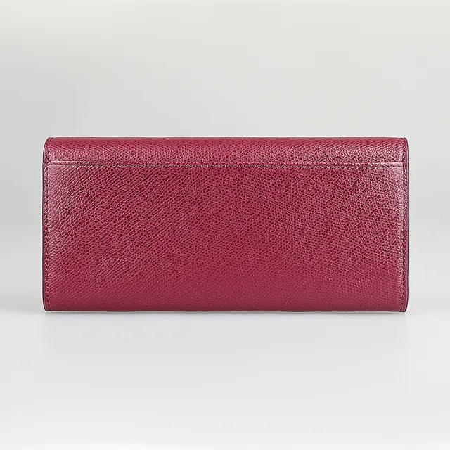 【FURLA 芙拉】FURLA 拱門LOGO 1927系列牛皮10卡翻蓋旋轉釦式長夾(深紅)
