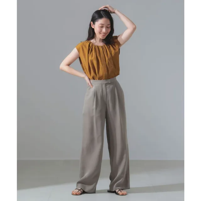 【BEAMS】官方旗艦館 Demi-Luxe BEAMS / 女裝 縲縈 亞麻 抓皺 上衣