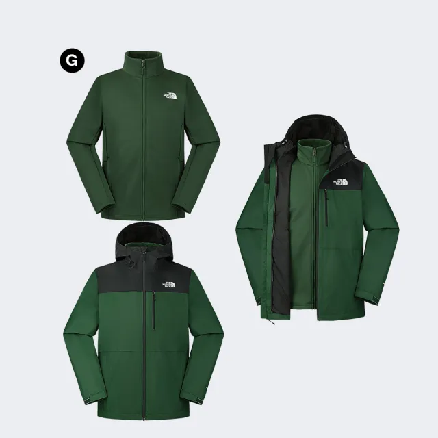 【The North Face】男款DryVent防水透氣三合一外套 (多款任選)