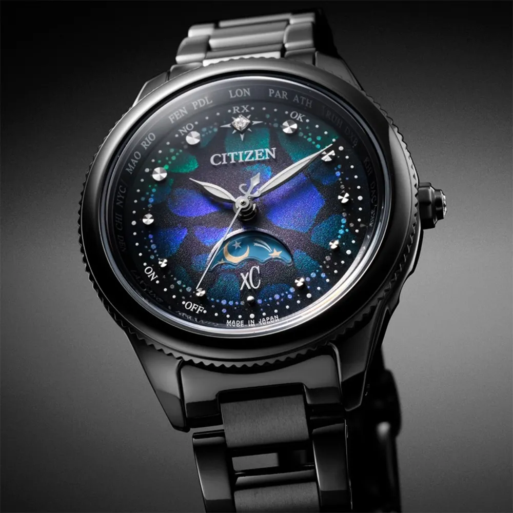 【CITIZEN 星辰】xC 宇宙幻彩 100週年限量  鈦金屬電波女錶 29MM(EE1008-56E)