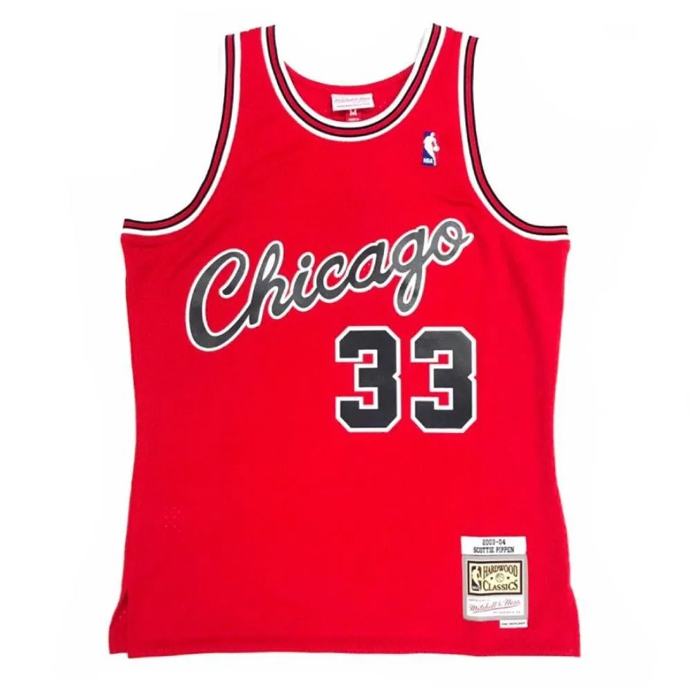 【NBA】M&N G2二代 Swingman復古球衣 公牛隊 03-04 #33 Scottie Pippen 紅(SMJY4161-CBU03SPISCAR)