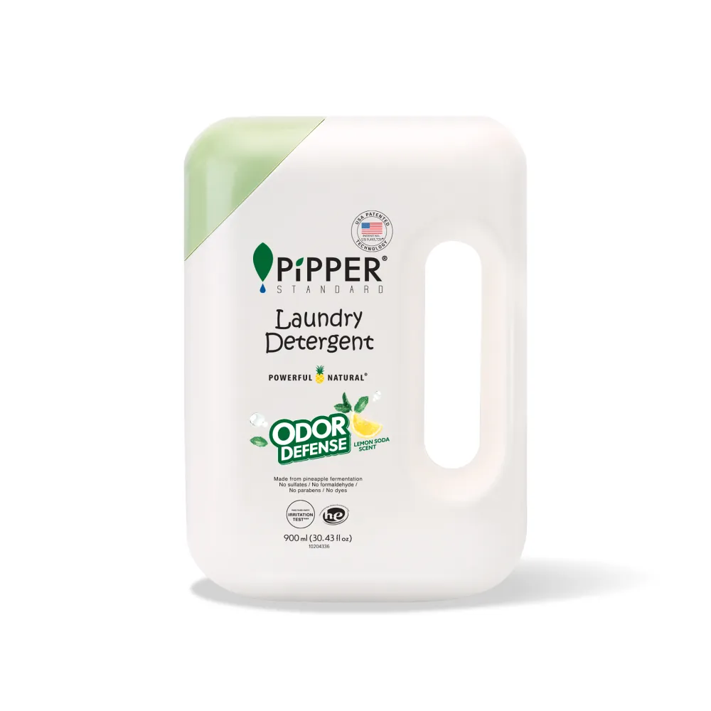 【PiPPER STANDARD 沛柏】鳳梨酵素除臭洗衣精(檸檬蘇打) 900ml (室內曬衣適用 運動衣臭味去除)