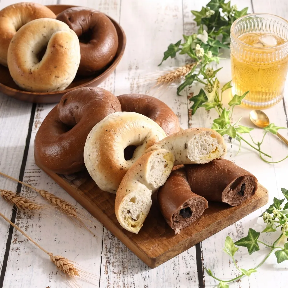 【BAKER 胖大師】西班牙雙倍巧克力貝果、伯爵奶酥貝果任選10入
