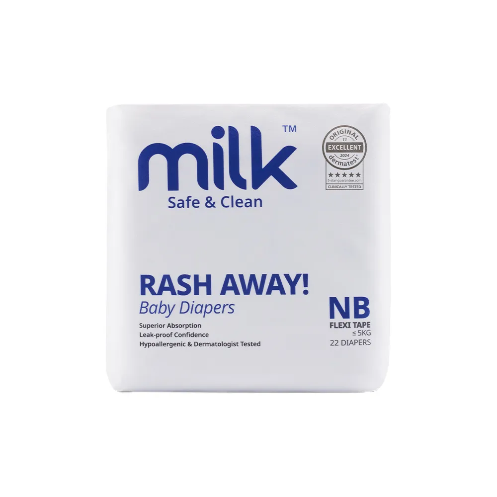 【milk】鎖水芯牛奶尿布 黏貼型 NB款(22片/包)