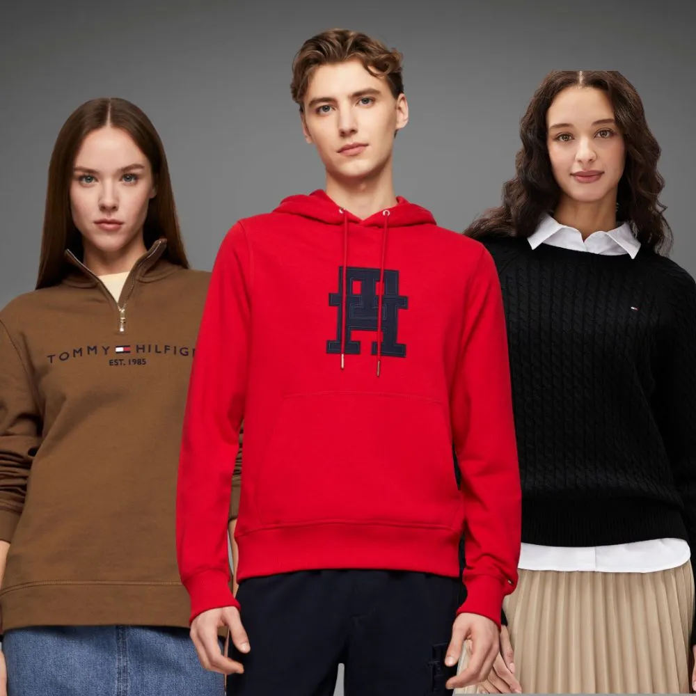 【TOMMY HILFIGER】官方旗艦館 精選全男款  品牌夾克 帽T 毛衣 多款任選(夾克 帽T 毛衣)