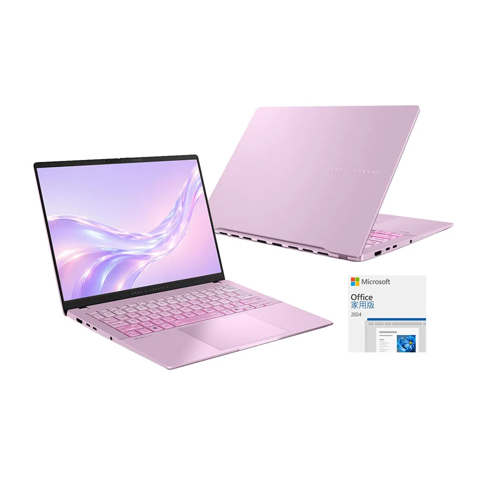 【ASUS 華碩】Office2024組★14吋Ultra 5輕薄AI筆電(VivoBook S S5406SAL/Ultra 5-226V/16G/512G/莓果粉)