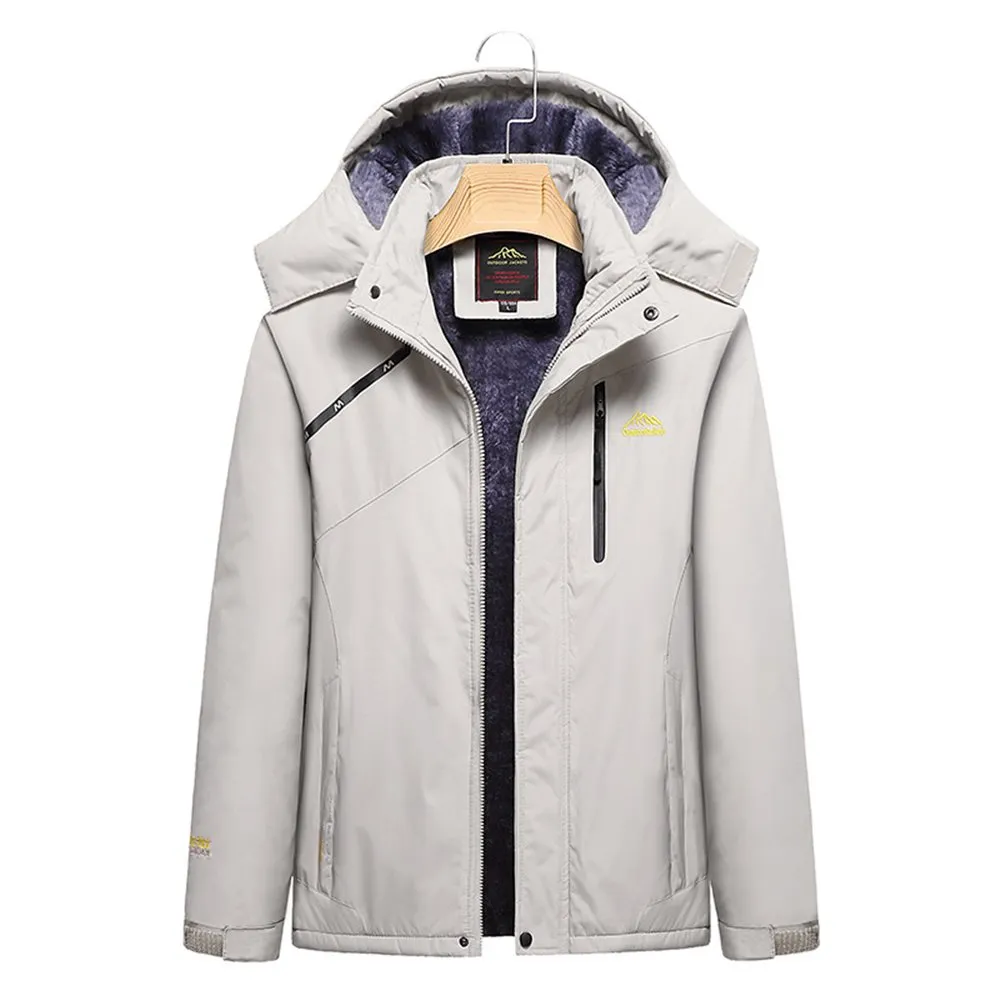 【米蘭精品】現貨+預購 衝鋒衣連帽夾克(加絨保暖防水登山男女衝鋒外套10色74db58)