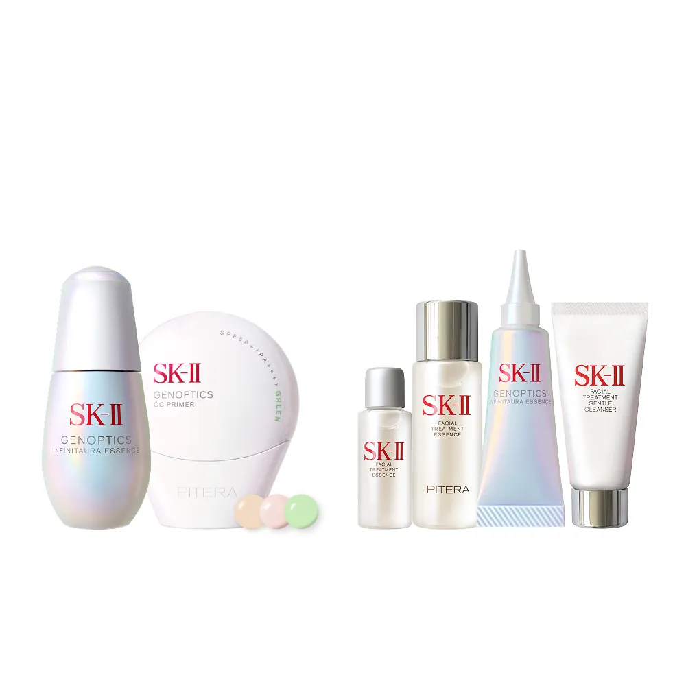 【SK-II】官方直營 光蘊恆璨煥亮精華30ml+新CC霜30g(小燈泡精華/禮盒/防曬小白球/SPF50+)