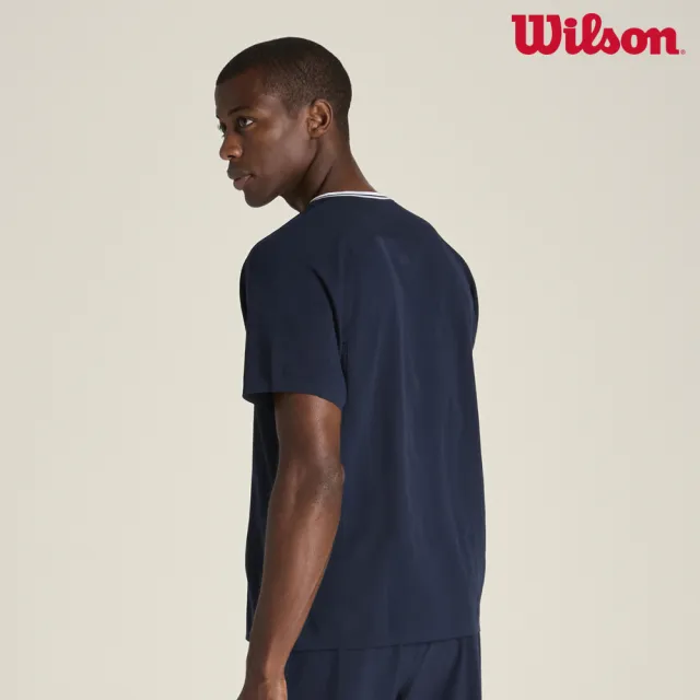 【WILSON】Systems Rally Tee Classic Navy / Dusk Blue 男款 服飾 短袖T恤 海軍藍 WN00003U001001