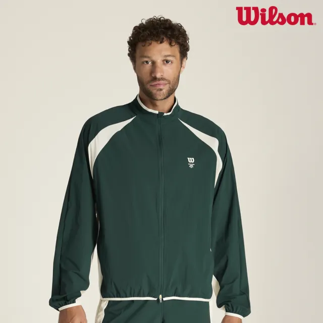 【WILSON】Classic Warm-Up Jacket Pine Grove 男款 服飾 外套 綠色 WN00078E040001