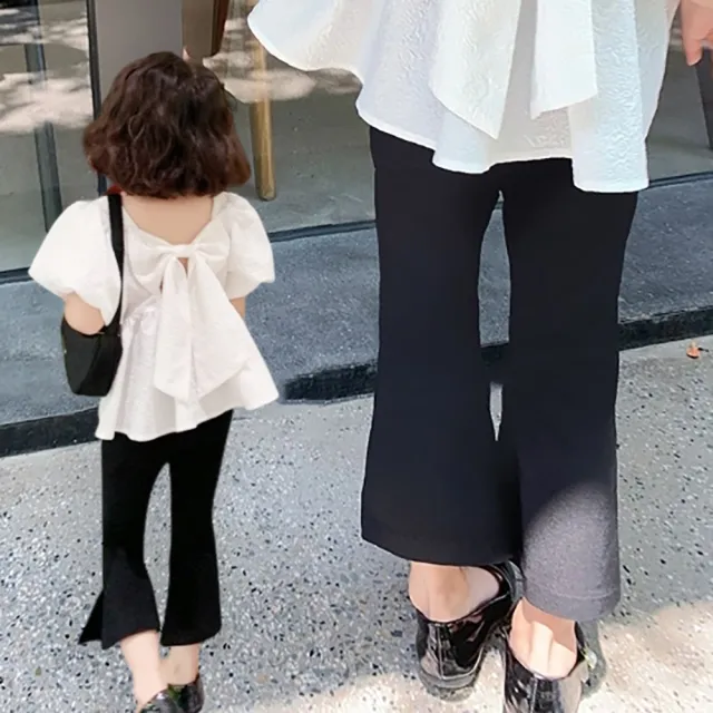 【橘魔法】開岔彈性喇叭褲 薄長褲 女童 兒童 童裝 長褲 內搭褲 褲子
