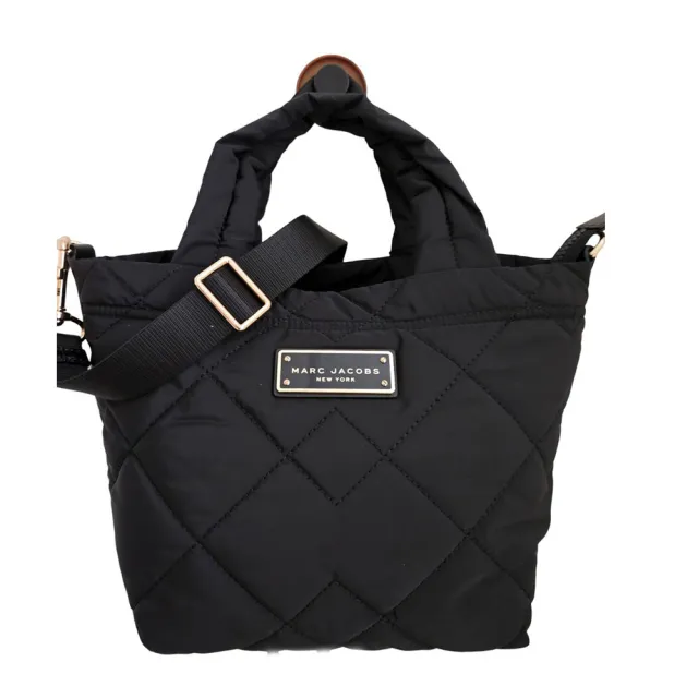 【MARC BY MARC JACOBS】MJ 小香風菱格小香風尼龍中號水餃側背手提兩用包(贈原廠紙袋)