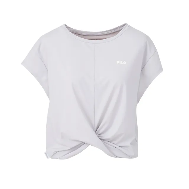 【FILA】FILA 女短袖圓領T恤-紫灰 5TEA-1110-PV