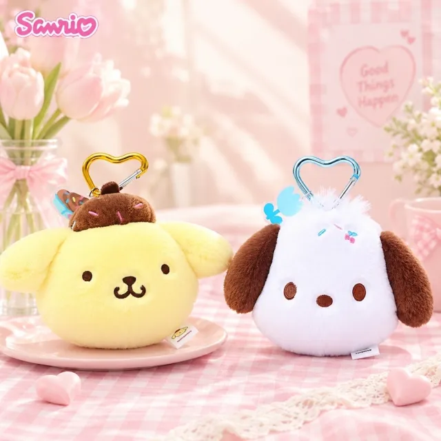 【SANRIO 三麗鷗】正版授權夏日冰淇淋系列布丁狗帕恰狗美樂蒂大耳狗酷洛米玩偶包包吊飾鑰匙圈女兒女友禮物