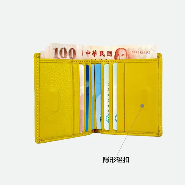 【LN 精品皮件】雙11 頭層牛皮 超薄隱形磁釦開合卡夾 真皮皮夾 真皮短夾 (附禮品包裝)