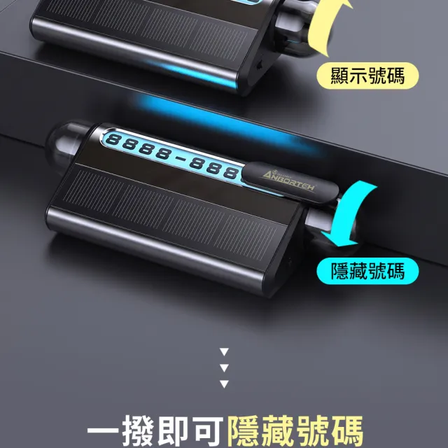 【ANBORTEH 安伯特】安伯特 3合1破窗/割安全帶/夜光停車牌  隱藏式 停車號碼牌 汽車停車牌 臨時停車牌