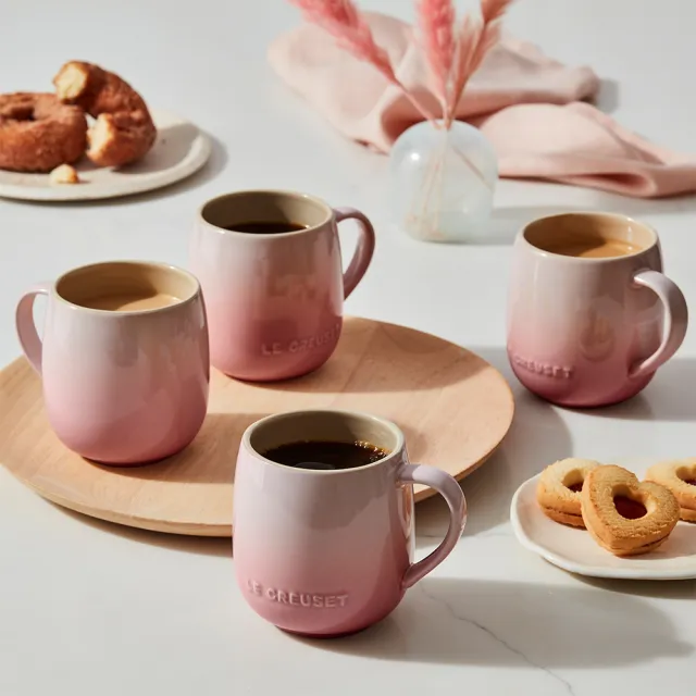 【Le Creuset】瓷器蛋蛋馬克杯380ml(含羞草黃/肉豆蔻 2色選1)